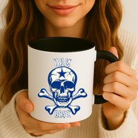 DEM BOYZ Dallas Skull Crossbones Star Texas Fan Pride Mug