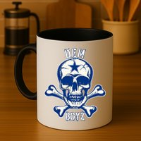 DEM BOYZ Dallas Skull Crossbones Star Texas Fan Pride Mug