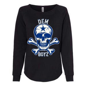 DEM BOYZ Dallas Skull Crossbones Star Texas Fan Pride Womens California Wash Sweatshirt