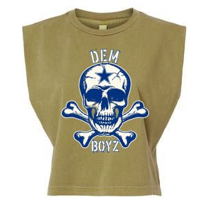 DEM BOYZ Dallas Skull Crossbones Star Texas Fan Pride Garment-Dyed Women's Muscle Tee