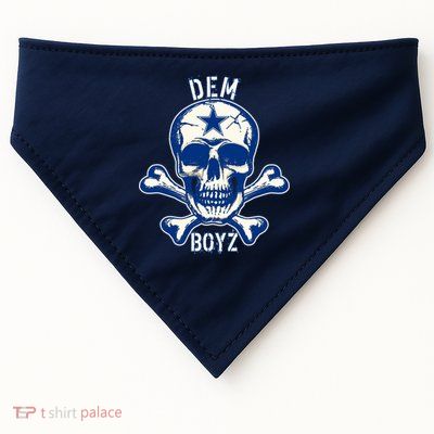 DEM BOYZ Dallas Skull Crossbones Star Texas Fan Pride USA-Made Doggie Bandana