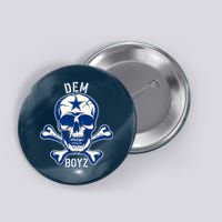 DEM BOYZ Dallas Skull Crossbones Star Texas Fan Pride Button