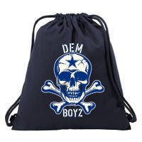 DEM BOYZ Dallas Skull Crossbones Star Texas Fan Pride Drawstring Bag