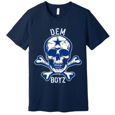 DEM BOYZ Dallas Skull Crossbones Star Texas Fan Pride Premium T-Shirt