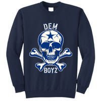 DEM BOYZ Dallas Skull Crossbones Star Texas Fan Pride Tall Sweatshirt