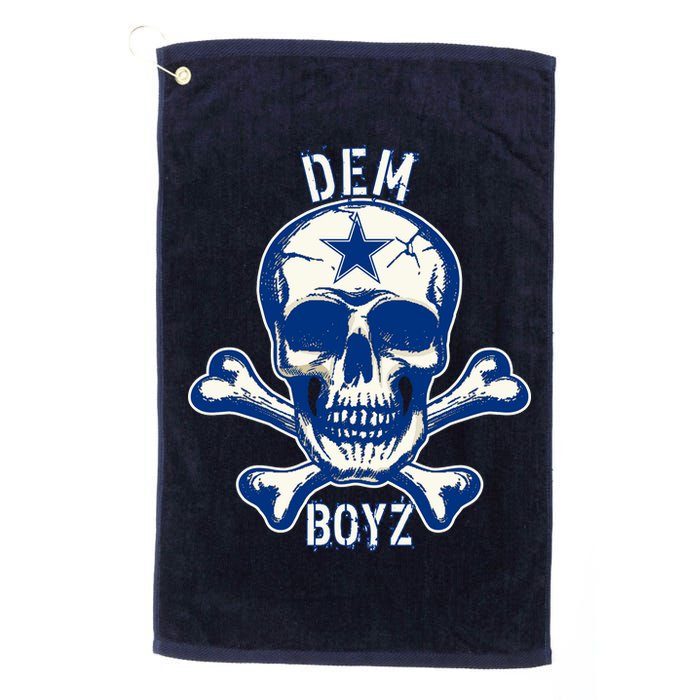 DEM BOYZ Dallas Skull Crossbones Star Texas Fan Pride Platinum Collection Golf Towel