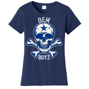 DEM BOYZ Dallas Skull Crossbones Star Texas Fan Pride Women's T-Shirt