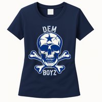 DEM BOYZ Dallas Skull Crossbones Star Texas Fan Pride Womens T-Shirt