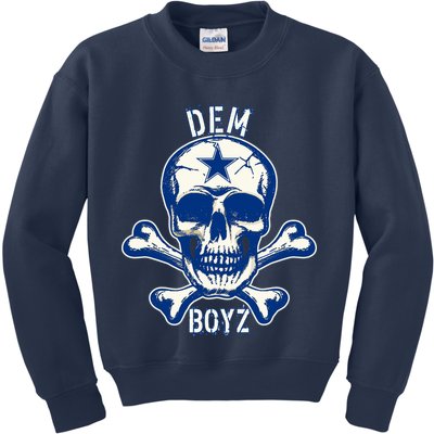 DEM BOYZ Dallas Skull Crossbones Star Texas Fan Pride Kids Sweatshirt