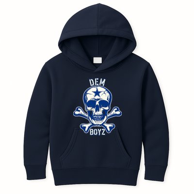 DEM BOYZ Dallas Skull Crossbones Star Texas Fan Pride Kids Hoodie