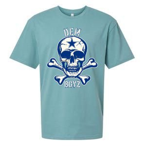 DEM BOYZ Dallas Skull Crossbones Star Texas Fan Pride Sueded Cloud Jersey T-Shirt