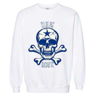 DEM BOYZ Dallas Skull Crossbones Star Texas Fan Pride Garment-Dyed Sweatshirt