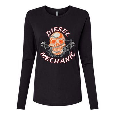 Diesel Engine Mechanic Gift Womens Cotton Relaxed Long Sleeve T-Shirt