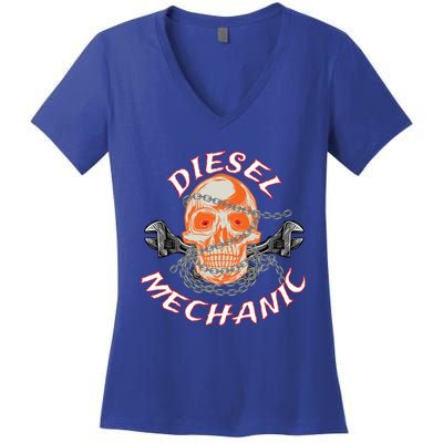 Diesel Engine Mechanic Gift Women's V-Neck T-Shirt