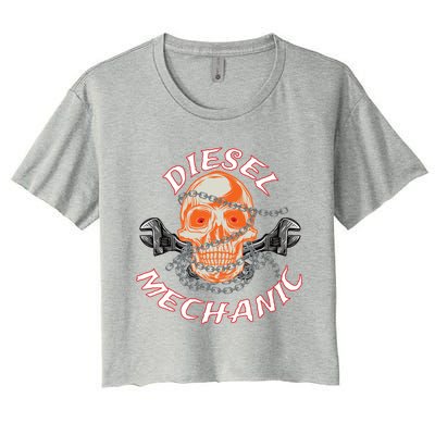 Diesel Engine Mechanic Gift Women's Crop Top Tee