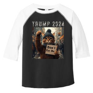 DonT Eat Me Cats For Trump 2024 Toddler Fine Jersey T-Shirt