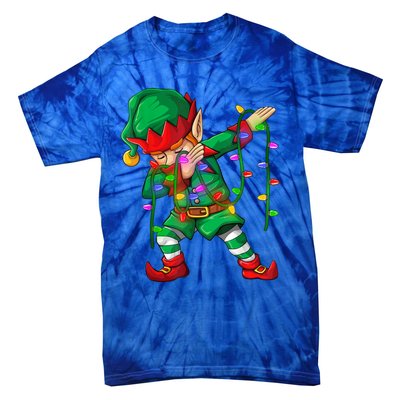 Dabbing Elf Merry Christmas Matching Family Cool Gift Tie-Dye T-Shirt