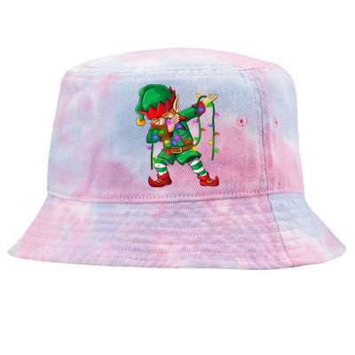 Dabbing Elf Merry Christmas Matching Family Cool Gift Tie-Dyed Bucket Hat