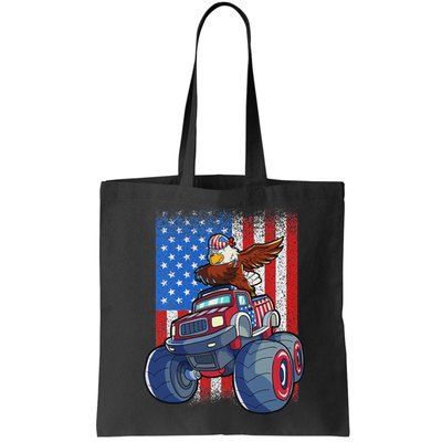 Dabbing Eagle Monster Truck 4th Of July American Flag Bag