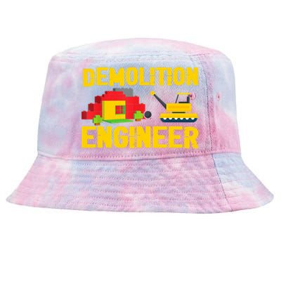 Demolition Engineer Master Builder Building Blocks Bricks Tie-Dyed Bucket Hat