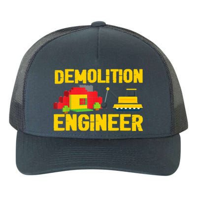 Demolition Engineer Master Builder Building Blocks Bricks Yupoong Adult 5-Panel Trucker Hat