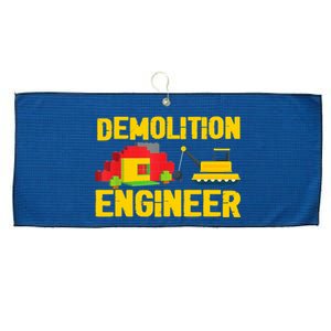 Demolition Engineer Master Builder Building Blocks Bricks Large Microfiber Waffle Golf Towel