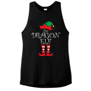 Dragon Elf Matching Family Christmas Party Pajama Dragon Elf Ladies PosiCharge Tri-Blend Wicking Tank