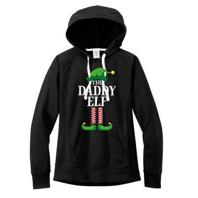 Daddy Elf Matching Family Group Christmas Party Women's Fleece Hoodie