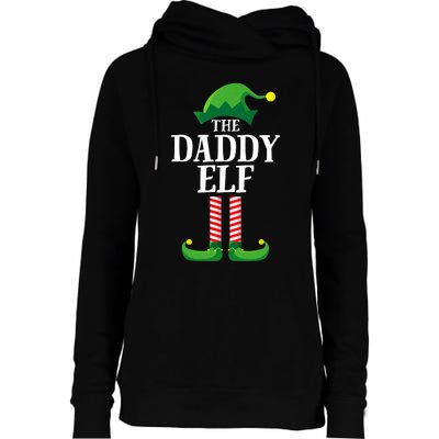 Daddy Elf Matching Family Group Christmas Party Womens Funnel Neck Pullover Hood