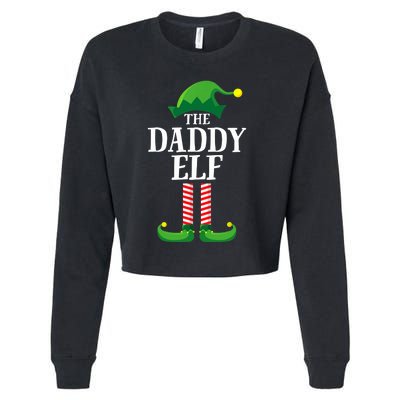 Daddy Elf Matching Family Group Christmas Party Cropped Pullover Crew