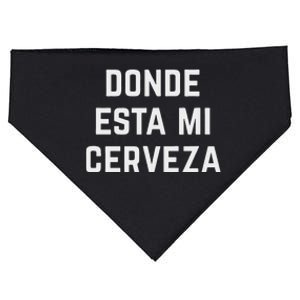 Donde Esta Mi Cerveza Wheres My Beer Funny Latino Latina USA-Made Doggie Bandana