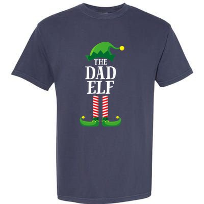 Dad Elf Matching Family Group Christmas Garment-Dyed Heavyweight T-Shirt