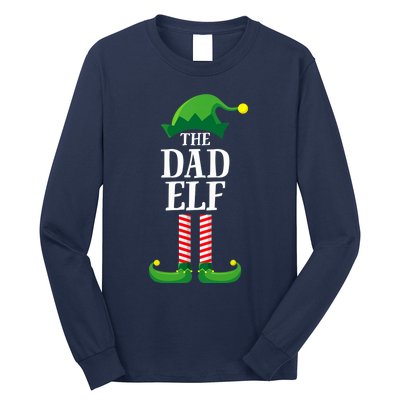 Dad Elf Matching Family Group Christmas Long Sleeve Shirt