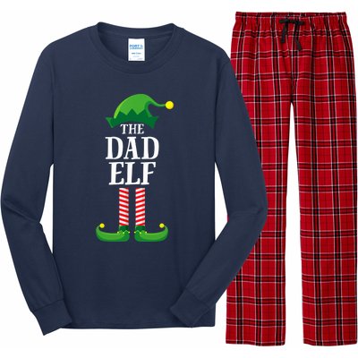 Dad Elf Matching Family Group Christmas Long Sleeve Pajama Set