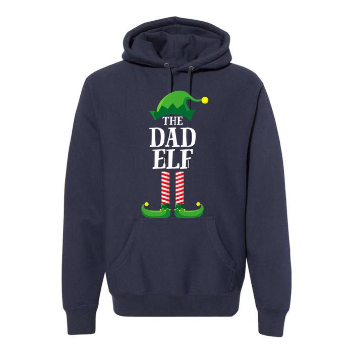 Dad Elf Matching Family Group Christmas Premium Hoodie