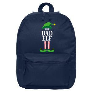 Dad Elf Matching Family Group Christmas 16 in Basic Backpack