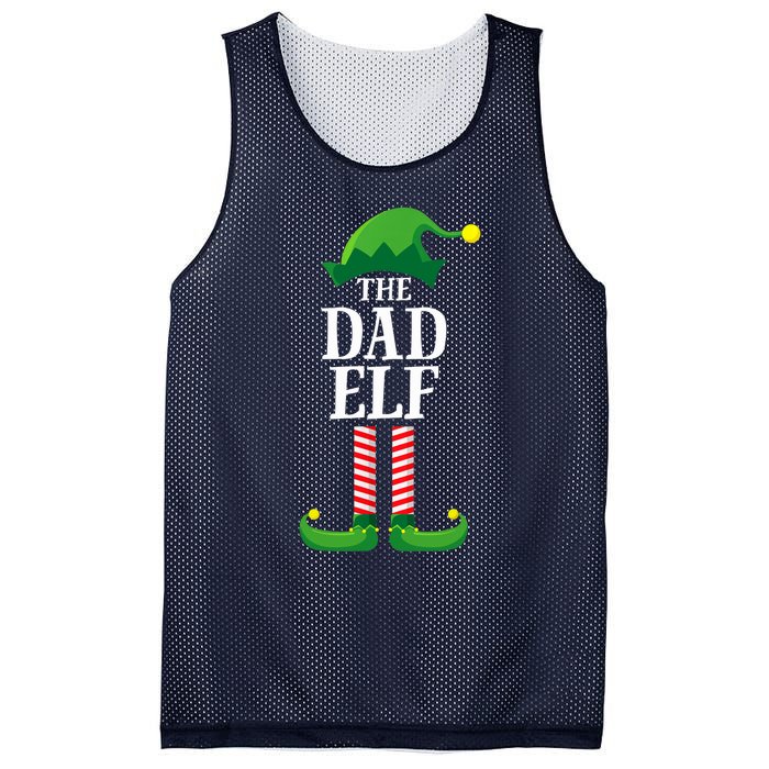 Dad Elf Matching Family Group Christmas Mesh Reversible Basketball Jersey Tank