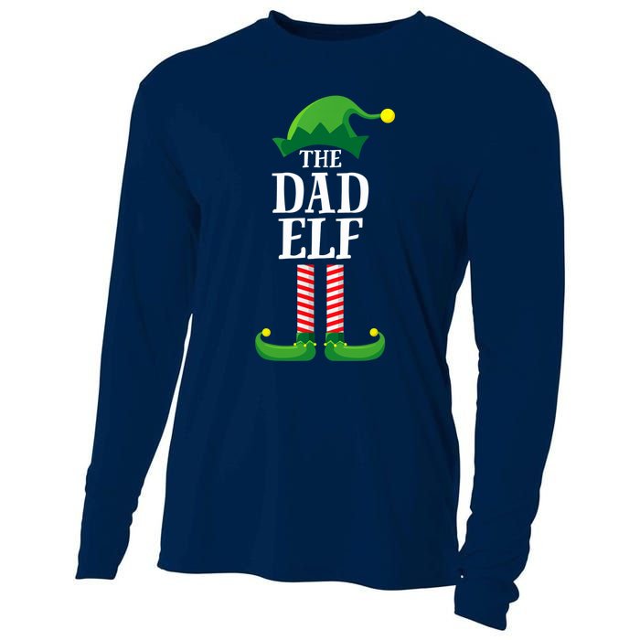 Dad Elf Matching Family Group Christmas Cooling Performance Long Sleeve Crew