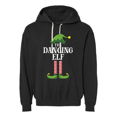 Dancing Elf Matching Family Group Christmas Party Garment-Dyed Fleece Hoodie