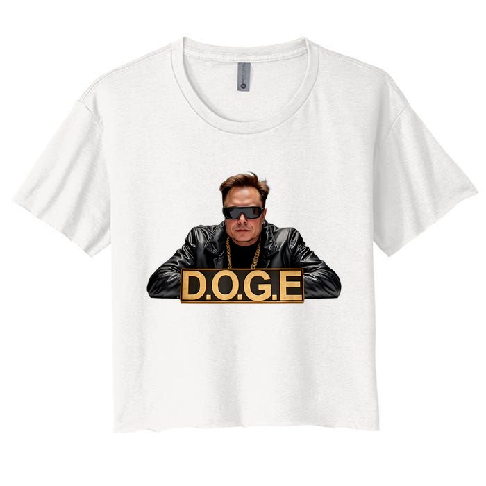 Doge Elon Musk Women's Crop Top Tee