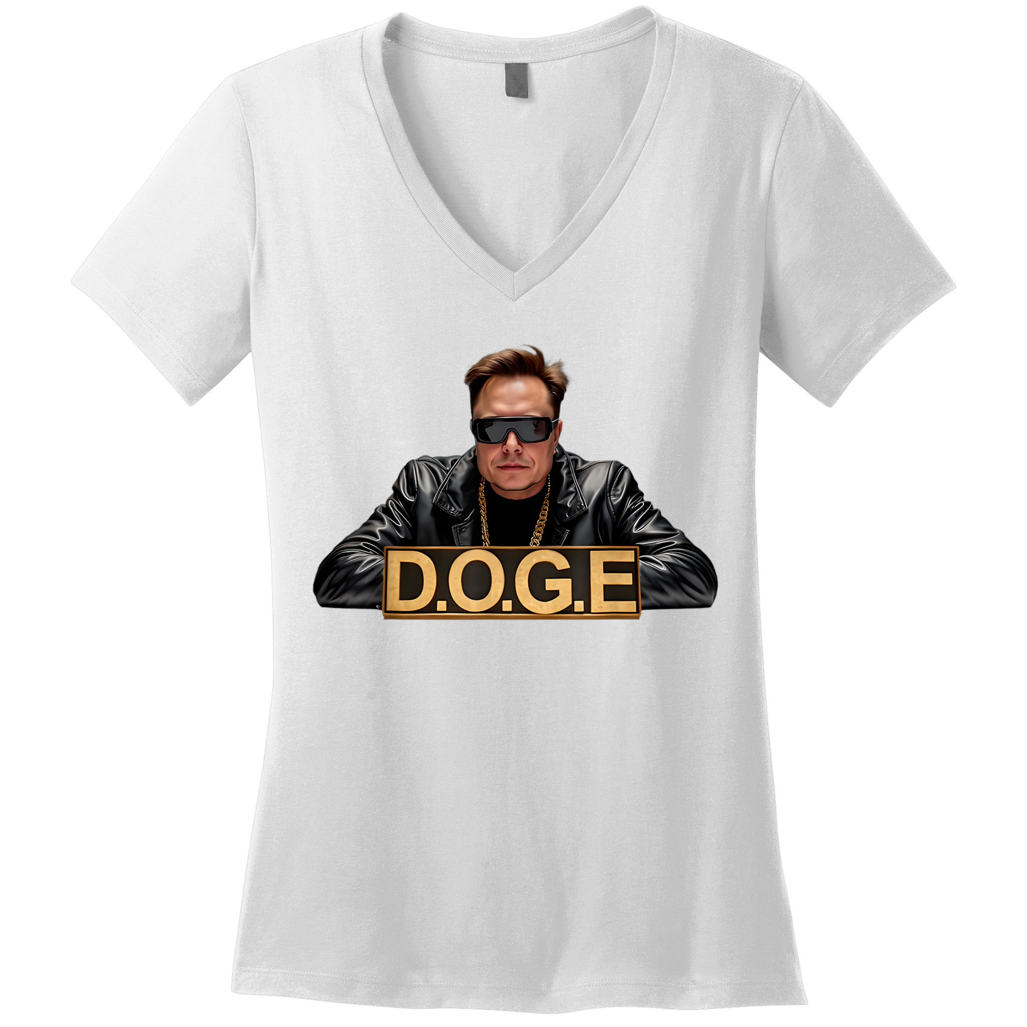 Doge Elon Musk Women's V-Neck T-Shirt