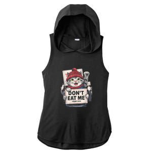 DonT Eat Me Cats For Trump 2024 Funny Election Ladies PosiCharge Tri-Blend Wicking Draft Hoodie Tank