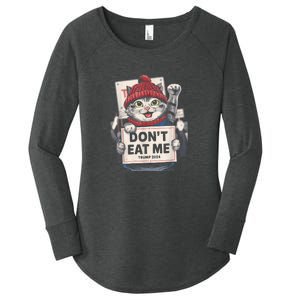 DonT Eat Me Cats For Trump 2024 Funny Election Women's Perfect Tri Tunic Long Sleeve Shirt