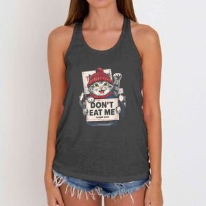 DonT Eat Me Cats For Trump 2024 Funny Election Women's Knotted Racerback Tank