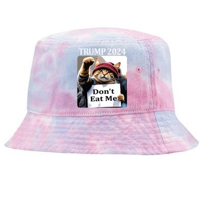 DonT Eat Me Cats For Trump 2024 Tie-Dyed Bucket Hat