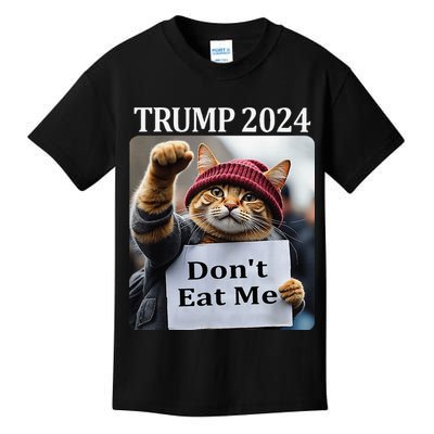 DonT Eat Me Cats For Trump 2024 Kids T-Shirt