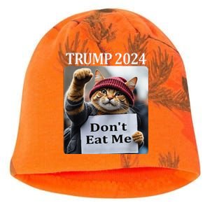 DonT Eat Me Cats For Trump 2024 Kati - Camo Knit Beanie