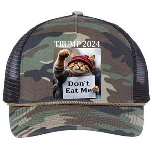 DonT Eat Me Cats For Trump 2024 Retro Rope Trucker Hat Cap