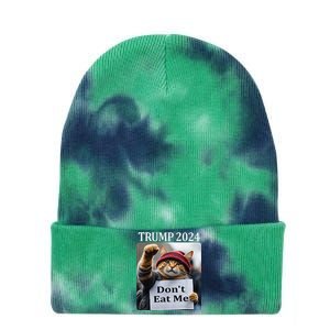 DonT Eat Me Cats For Trump 2024 Tie Dye 12in Knit Beanie