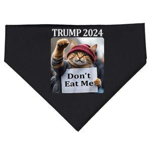 DonT Eat Me Cats For Trump 2024 USA-Made Doggie Bandana